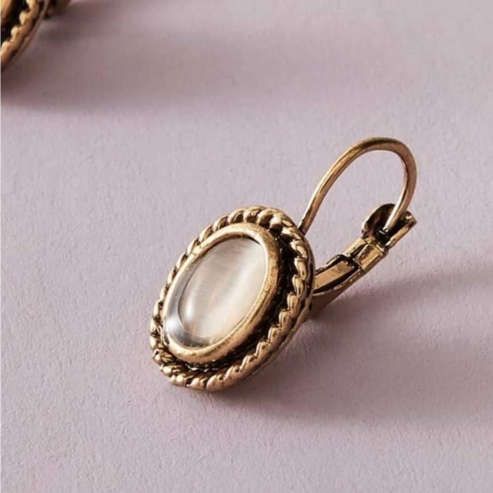 Bronze 3/$30 Oval Rhinestone Earrings - Picture 2 of 2